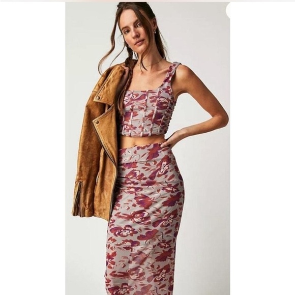 Free People Lilac Galaxy Corset Top Only XS - Picture 1 of 12